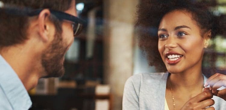 two people having a conversation