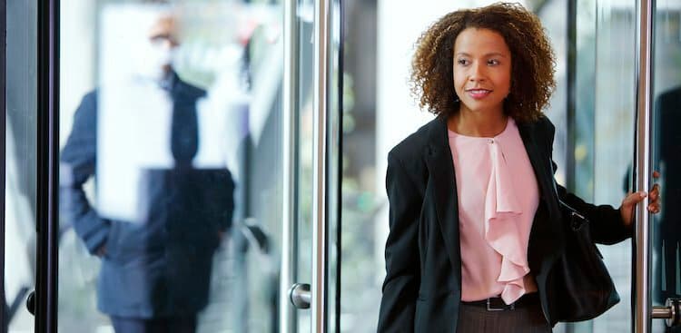person entering office