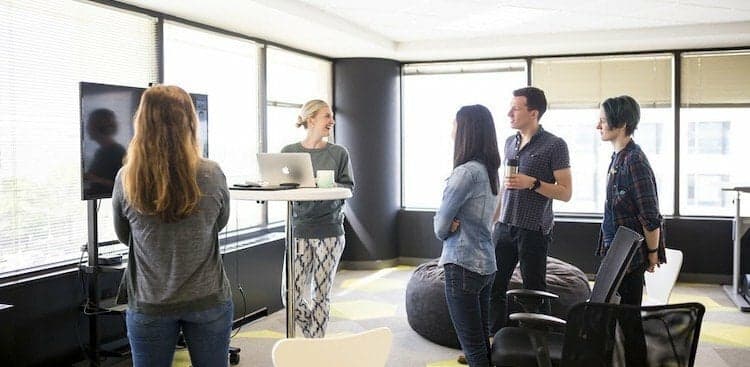 employees at The Knot Worldwide’s Washington, D.C., office